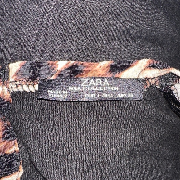 ZARA Leopard Print Women's Zipper Detail Shirt - Picture 8 of 9